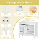 36" Bathroom Vanity with Sink, Bathroom Cabinet with Soft-Closing Door, 4 Drawers of Different N759P293646K