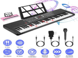 61 Key Piano Toy for Kids - Multifunctional Electronic Keyboard with 100 Tones/Rhythms, Light-Up 86191046