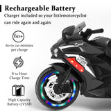 Motorcycle for Kids, 12V Electric Ride On Motorcycle for Brithday Gifts, Kids Motorcycle with LED 03450809
