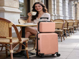 PP Trolley Case 12in 20in 2PCS Suitcase Set Pink 24183491