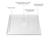 CONDRIS 60" x 36" Shower Base, Rectangular Acrylic Shower Pan with Slip-Resistant Floor, Right T5923P495219