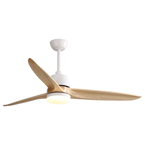 ZUN 56 Inch Ceiling Fan Light With 6 Speed Remote Energy-saving DC Motor Matte White 56K001-WH