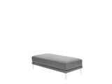 Modern Antique Gray Breathable Leatherette Large Ottoman Metal Legs 1pc Cocktail Ottoman Living Room B011P205225