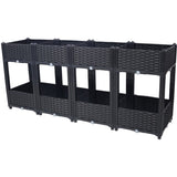 Planter Raised Beds - Elevated Planter Garden Box with Drainage Plug Raised Garden Beds for W465P187533