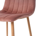 ZUN Indoor pink velvet dining chair, modern kitchen dining chair backrest, upholstered side chair W210P184210