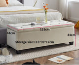 Fashion Beige Velvet Fabric Upholstered large storage rectangular bench for Entryway Bench,Bedroom W2082P176546