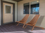 Wood Folding Chair for Outdoor, Low Profile Acacia Wood Lounge Chair for Balcony Porch Backyard 45059415