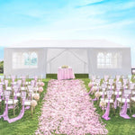 ZUN 10'x30' Outdoor Party Tent with 8 Removable Sidewalls, Waterproof Canopy Patio Wedding Gazebo, White 97185781