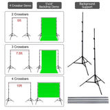 ZUN 135W Silver Black Umbrellas with Background Stand Non-Woven Fabrice Set 64774424