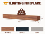 72" Rustic Wood Fireplace Mantel,Wall-Mounted & Floating Shelf for Home Decor 06171605