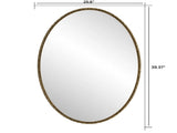 Iron Art Oval Retro Mirror, Antique Effect, Wall Hanging, Suitable For Bathroom, Bedroom, Living W757P251824