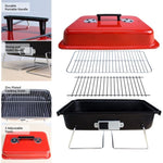 ZUN Barbecue Grill Charcoal with Lid Portable Folding Small BBQ Grill for Outdoor Grilling Cooking 41297634