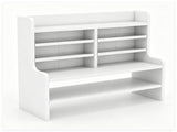 6-Tier Wooden Desktop Organizer, Adjustable Removable Shelves Craft Storage Rack with Anti-Fall 13638120