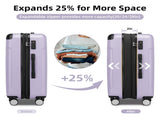 Luggage Sets 6 Piece with Duffel Bags, Hardside Expandable Suitcases with Spinner Wheels TSA Lock, W3412P390492