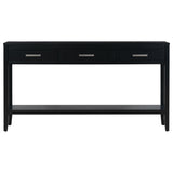 U_STYLE Contemporary 3-Drawer Console Table with 1 Shelf, Entrance Table for Entryway, Hallway, N711P234485B