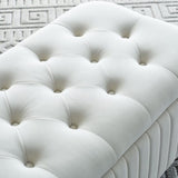 47.24''W Storage Ottoman,Upholstered Velvet Fabric Storage Ottoman with Safety Hinge, gold W579P224702