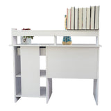 ZUN General Style Modern E1 15MM Chipboard Computer Desk White 79137938