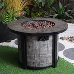 ZUN Outdoor Propane Fire Pit, Square Stonecrest Gas Fire Pit for Outside Patio, Concrete Propane Fire W2734P194108