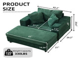 Chaise Lounge Chair with Removable Ottoman Accent Sofa Bed Upholstered Sleeper Couch Bed with W1170P353045