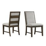 ZUN Aberll Solid Wood Upholstered Dining Chairs, Set of 2, Gray T2574P164584