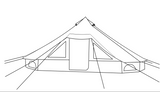 SAM&HAIBEI 6 Persons Tent Bell Tent Glamping,4 Seasons Yurt Tent for Camping, Heavy Cotton W2967P229852
