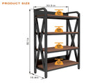 55'' Bakers Rack 4-Level Storage Shelves Metal and Wooden Kitchen Shelves, Kitchen Organizers and 42276934