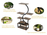 8-Tiered Indoor Plant Stand with 5 Grow Lights, 10-Level Stepless Dimming, Durable Thickened Metal 78451776