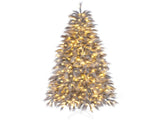 7FT Gray Pre-Lit Feather Style Christmas Tree, , 614 Branch Tips, 250 Warm White LEDs, Hinged 60552857