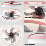 ZUN Ceiling Fans with Lights Dimmable LED Embedded installation of thin modern ceiling fans W1340120484