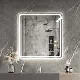 ZUN 36X36 Inch LED Bathroom Mirror Vanity Mirrors with Front Lights Wall Mounted Anti-Fog Frameless Make T2381P164372