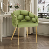 Set of 2 Luxury Handmade Accent Chair with Gold Legs, Modern Velvet Armchair for Living Room and N765P178333G