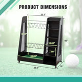 Golf Bag for Garage, Premium Wooden Golf Clubs Storage Rack Fit 2 Golf Bags, Golf Trunk W1422P296350