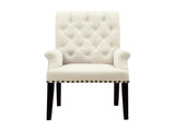 Fabric Upholstered Arm Chair, Beige B016P224607