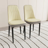 ZUN A set of 2 dining chair, modern style chair made of high-quality PU Leather fabric with thick soft W2189P168412