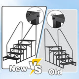 5 Step Ladder with Handrail, Swimming Pool Ladder Above Ground, 660 lb Load Capacity RV Steps with 01422425