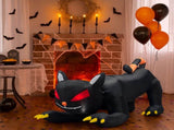 6.5 FT Halloween Inflatables Animated Black Cat with Shakable Head, Outdoorations Blow Up Yard 99885519