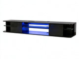 Wall Mounted TV Stand, 63" x 11.8" x 11.8", Floating TV Cabinet with 2 Doors, 59295808