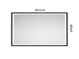 60 x 48 Inch LED Bathroom Mirror with Aluminum Frame, Wall Mounted Vanity Mirror, Anti-Fog, Memory, W2287P279100
