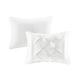 7 Piece Tufted Comforter Set White King B03597207