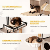 63" Multi-Functional Cat Tree with Litter Box - Includes Removable Washable Cushion, Scratching W1687P304383