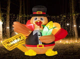 5ft 12W Turkey with Corn 7pcs LED Light Garden Turkey Decoration 05335220
