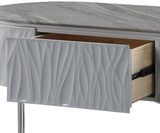 Grey High Gloss and Chrome Coffee Table B062P209131