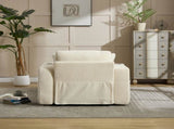 Corduroy Upholstered Chaise Lounge Sofa,Magazine bag,Detachable Cushions Deep Seat for Living W2120P322752