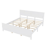 ZUN Wood Platform Bed Frame with Headboard, Mattress Foundation with Wood Slat Support, No Box Spring 19711270