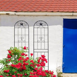 2 Pack Metal Garden Trellis 86.7" x 19.7" Rustproof Trellis for Climbing Plants Outdoor Flower W1586P268038