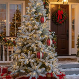 4PCS Set 4.7" Christmas Glass Ball Ornaments Holiday Tree Hanging Decorations Party Decor Supplies 06070942