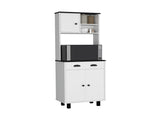 DEPOT E-SHOP Waco 67" H Kitchen Pantry with Two Cabinets, Two Open Shelves, and One B097P167430