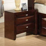 Wooden Nightstand with 2 Drawers and 1 Tray, Espresso B016P252980