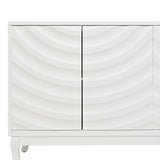 Elegant Sideboard Featuring Sophisticated Wavy Pattern Doors with Arched Groove Design in a Stylish W2696P256249