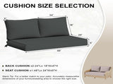 Outdoor Loveseat Cushion Set, 48 x 24 inch, Water Repellent Patio Furniture Cushions Replacement 08891255